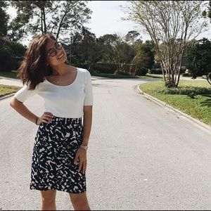 Dana Buchman Cream Scoop Neck Top